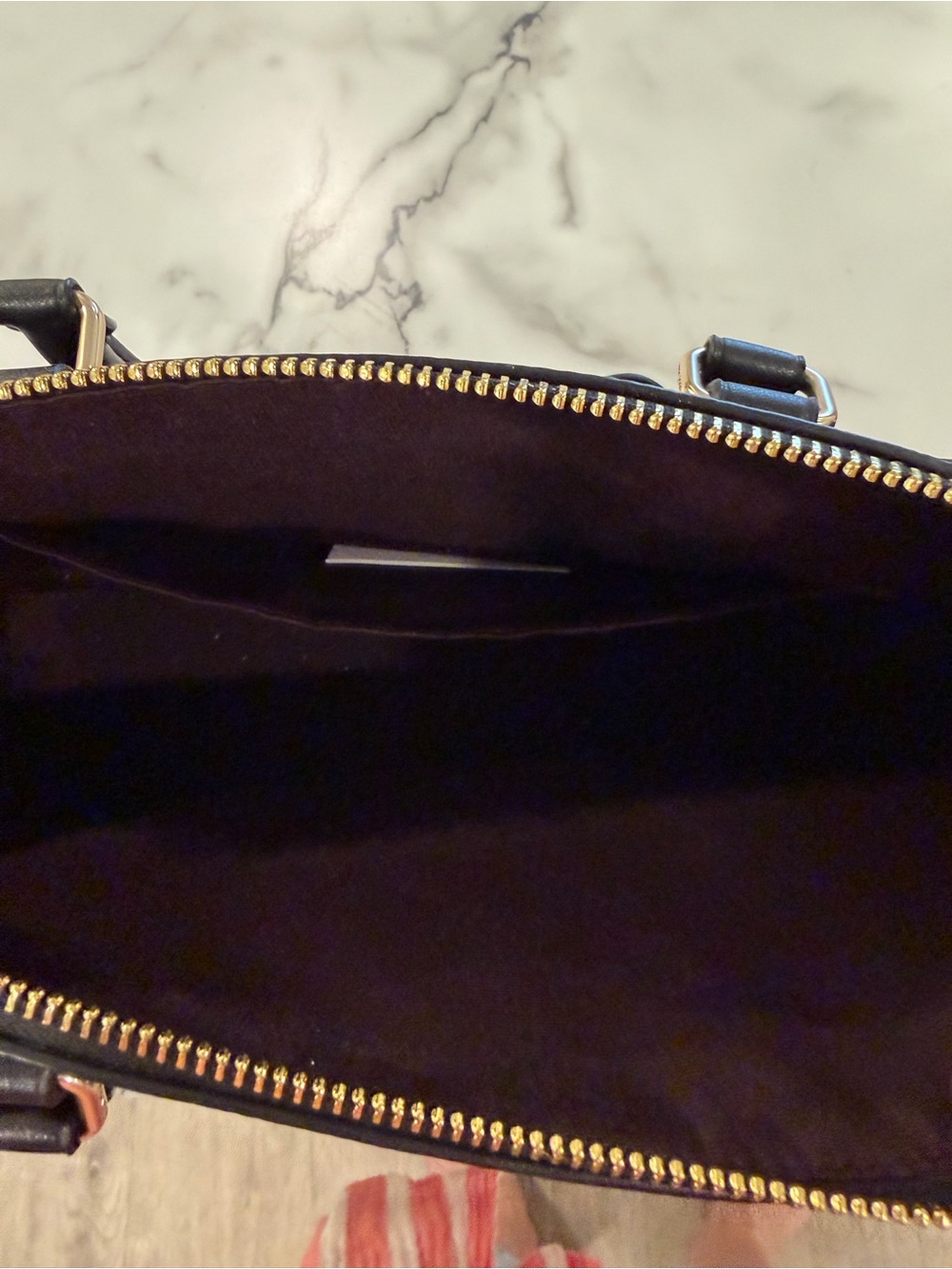 COACH Georgia Brown/Black Signature Satchel with Gold Hardware - Picture 3 of 3